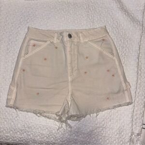 AE High Rise 90’s Boyfriend Embroidered Shorts